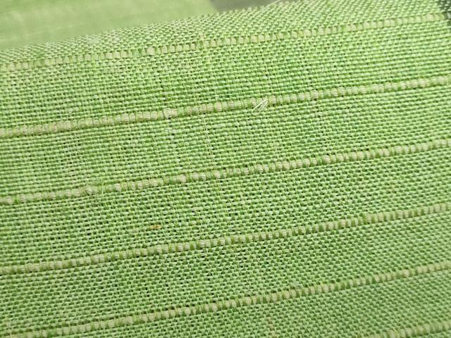 平和屋本店■最高級　夏物　重要無形文化財　越後上布　八寸名古屋帯　麻匠　小河正義　間道　証紙付き　逸品　DZAA6323kh5