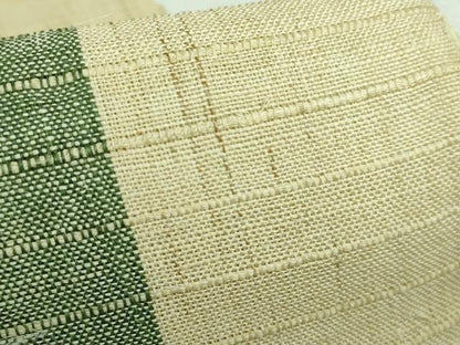 平和屋本店■最高級　夏物　重要無形文化財　越後上布　八寸名古屋帯　麻匠　小河正義　間道　証紙付き　逸品　DZAA6323kh5