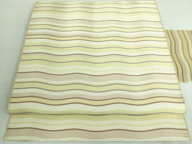 平和屋本店●極上 本場筑前博多織 八寸名古屋帯 波霞 逸品 DZAA6326kh5