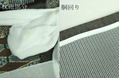 平和屋本店■極上　ワンタッチつけ帯　三眠蚕糸　三日月　満月　金糸　やまと誂製　逸品　DZAA6332kh5