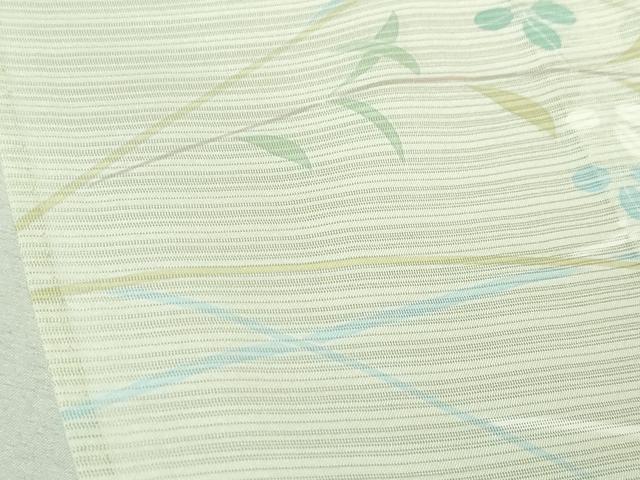 平和屋本店＊極上 夏物 訪問着 変わり絽 枝花 短冊 鳥の子色地 暈し染め 逸品 DZAA6336kh5