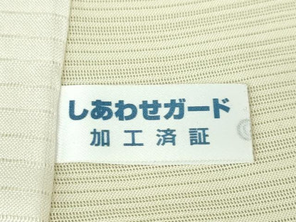 平和屋本店＊極上 夏物 訪問着 変わり絽 枝花 短冊 鳥の子色地 暈し染め 逸品 DZAA6336kh5