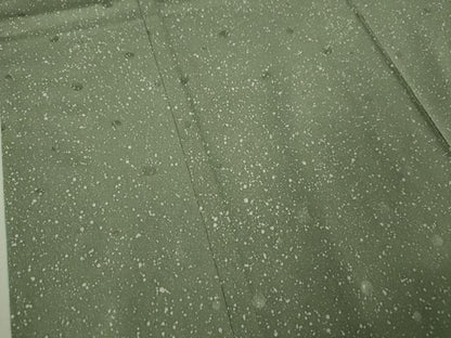 平和屋本店●極上 洗える最高級着物 ＜英＞はなぶさ謹製 小紋 刺繍 丸文 青白橡色地 逸品 DZAA6343kh5