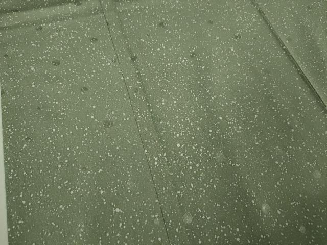 平和屋本店●極上 洗える最高級着物 ＜英＞はなぶさ謹製 小紋 刺繍 丸文 青白橡色地 逸品 DZAA6343kh5
