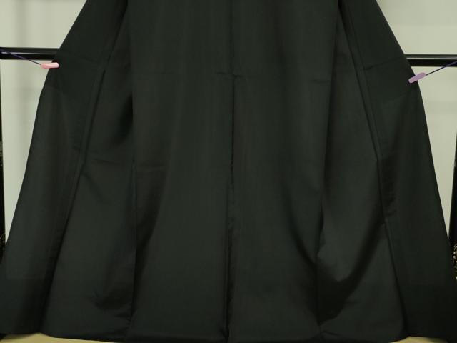 平和屋本店▽極上 本場縞大島紬 単衣 古代染色純泥染 上村絹織物謹製 色無地 黒色 証紙付き 逸品 未使用 DZAA6344kh5