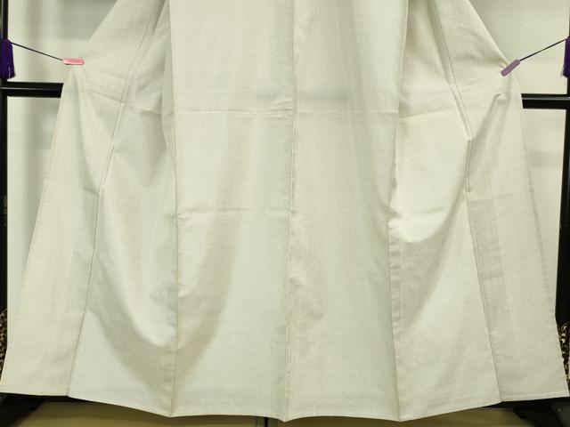 平和屋本店▽極上 本場大島紬 白大島 単衣 一元絣 小大丸扱い たとう紙付き 逸品 DZAA6350kh5