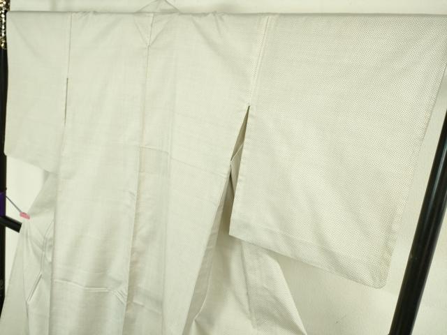 平和屋本店▽極上 本場大島紬 白大島 単衣 一元絣 小大丸扱い たとう紙付き 逸品 DZAA6350kh5