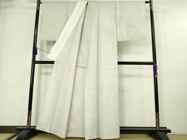 平和屋本店▽極上 本場大島紬 白大島 単衣 一元絣 小大丸扱い たとう紙付き 逸品 DZAA6350kh5