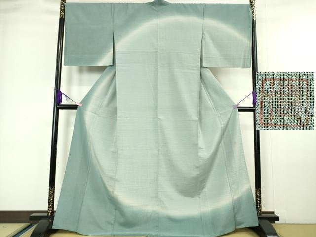 平和屋本店■極上　本塩沢　やまだ織　訪問着　単衣　染色作家　桐村博　逸品　未使用　DZAA6356kh5