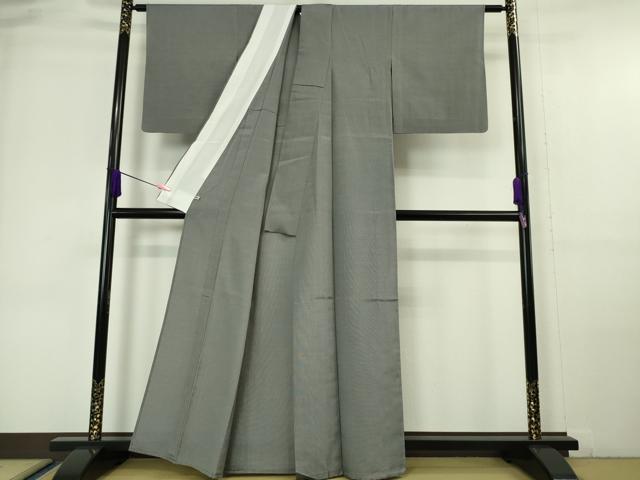 平和屋本店■極上　本塩沢　やまだ織　単衣　貝瀬テル作　墨色地　さが美扱い　証紙付き　逸品　DZAA6357kh5