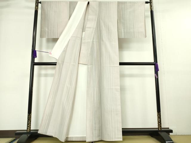 平和屋本店■極上　本塩沢　やまだ織　200色　単衣　原沢キヨ作　証紙付き　逸品　未使用　DZAA6359kh5