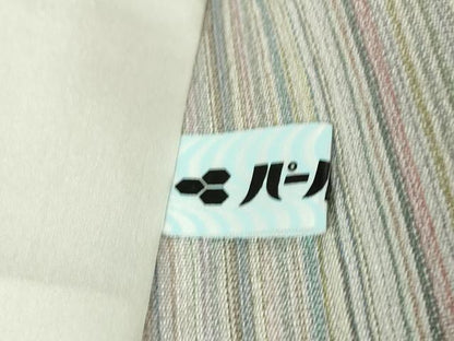 平和屋本店■極上　本塩沢　やまだ織　200色　単衣　原沢キヨ作　証紙付き　逸品　未使用　DZAA6359kh5