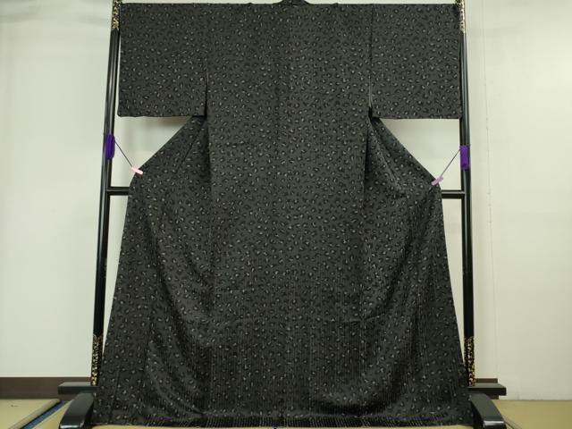 平和屋本店●極上 小紋 豹柄 間道 ロング丈 逸品 DZAA6364kh5