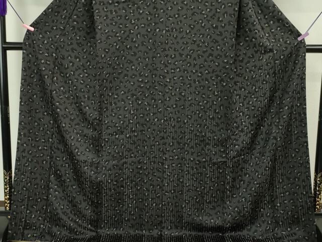 平和屋本店●極上 小紋 豹柄 間道 ロング丈 逸品 DZAA6364kh5