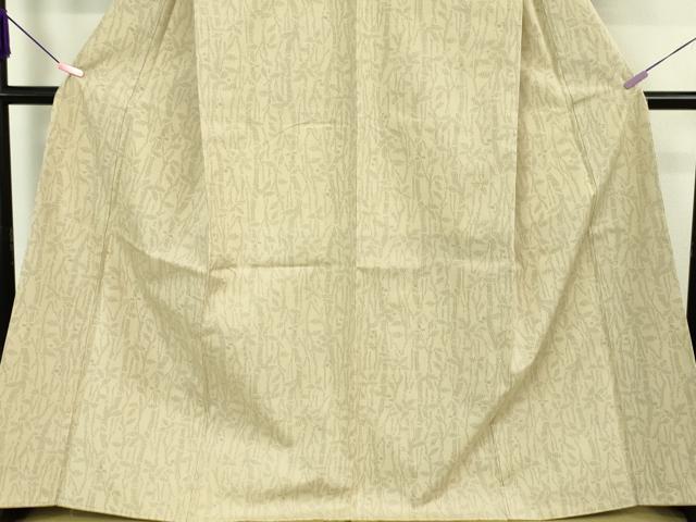 平和屋本店●極上 結城紬 80亀甲 笹竹文 逸品 未使用 DZAA6369kh5