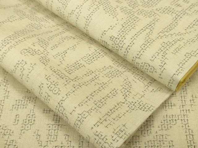 平和屋本店●極上 結城紬 80亀甲 笹竹文 逸品 未使用 DZAA6369kh5
