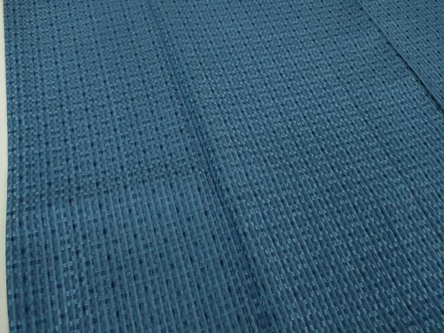 平和屋本店●極上　紬　花織　藍香房　天然藍染　逸品　DZAA6388kh5