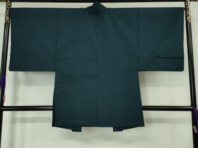 平和屋本店●極上 男性 紬 アンサンブル 色無地 褐返色 逸品 未使用 DZAA6393kh5