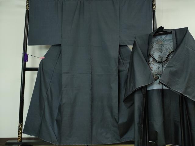 平和屋本店■極上 男性 本場大島紬 アンサンブル キングサイズ 長羽織 100亀甲 総詰め 逸品 未使用 DZAA6394kh5
