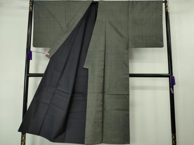 平和屋本店■極上　男性　本場大島紬　アンサンブル　長羽織　100亀甲　総詰め　蝉色地　逸品　DZAA6403kh5