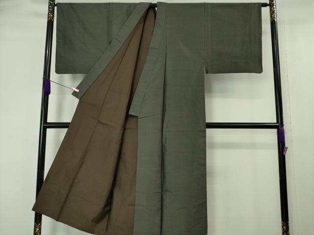平和屋本店■極上 男性 本場大島紬 アンサンブル 長羽織 亀甲柄 羽裏・能 羽織紐付き 逸品 DZAA6409kh5