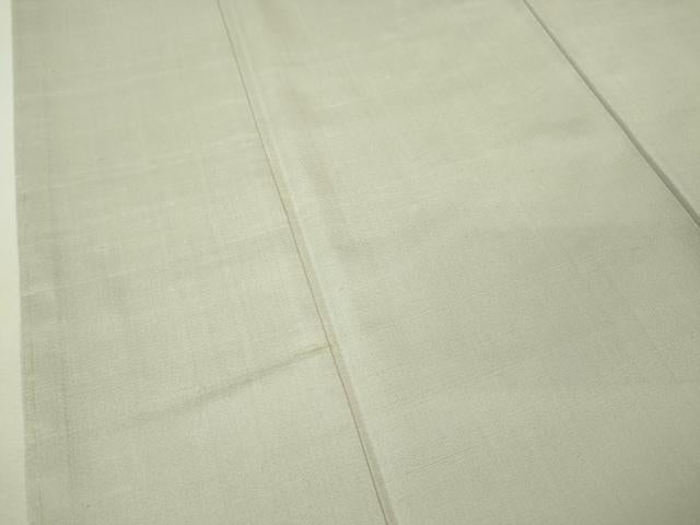 平和屋本店■極上　結城紬　色無地　白練色　逸品　未使用　DZAA6417kh5