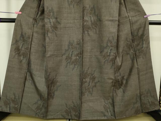 平和屋本店●極上 本場大島紬 9マルキ 泥染 岩山花文 逸品 DZAA6429kh5