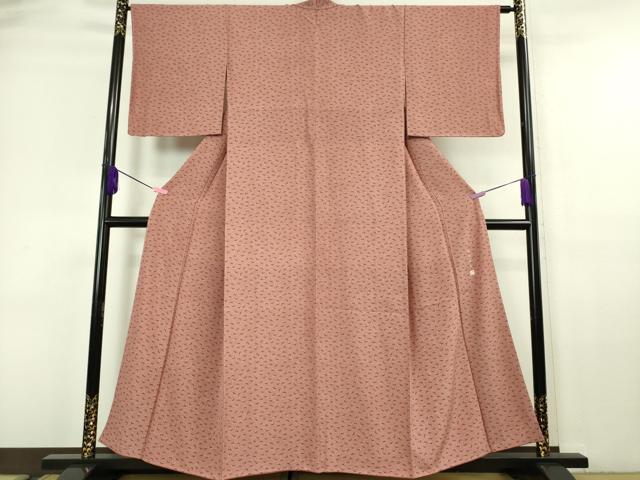 平和屋本店●極上 江戸小紋 保科土山 うまくいく 赤退色地 反端付き 逸品 未使用 DZAA6435kh5