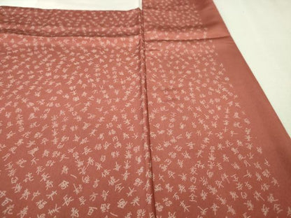 平和屋本店●極上 江戸小紋 保科土山 うまくいく 赤退色地 反端付き 逸品 未使用 DZAA6435kh5
