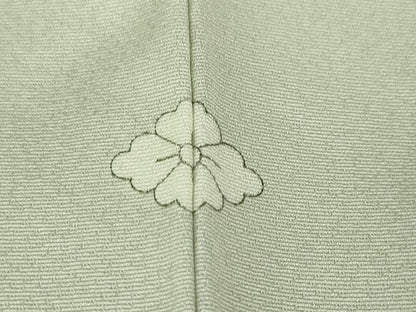 平和屋本店■極上　創業460年・千總　訪問着　単衣　駒刺繍　立波文　青磁鼠色地　暈し染め　金彩　三越扱い　逸品　DZAA6447kh5