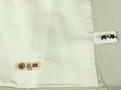 平和屋本店■極上　創業460年・千總　訪問着　単衣　駒刺繍　立波文　青磁鼠色地　暈し染め　金彩　三越扱い　逸品　DZAA6447kh5