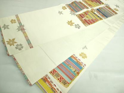 平和屋本店●極上 太鼓柄 本袋帯 龍村平蔵柄 威毛錦 金銀糸 逸品 DZAA6504kh5
