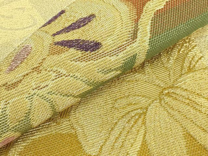 平和屋本店●極上 創業280年 誉田屋源兵衛 九寸名古屋帯 金華山織 雪輪花文 金糸 逸品 DZAA6507kh5