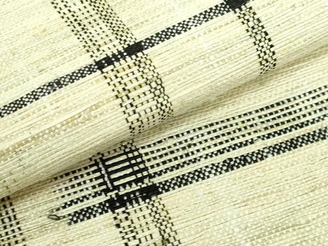 平和屋本店＊極上 夏物 銀座もとじ 八寸名古屋帯 絣柄 自然糸×正絹 逸品 DZAA6536kh5