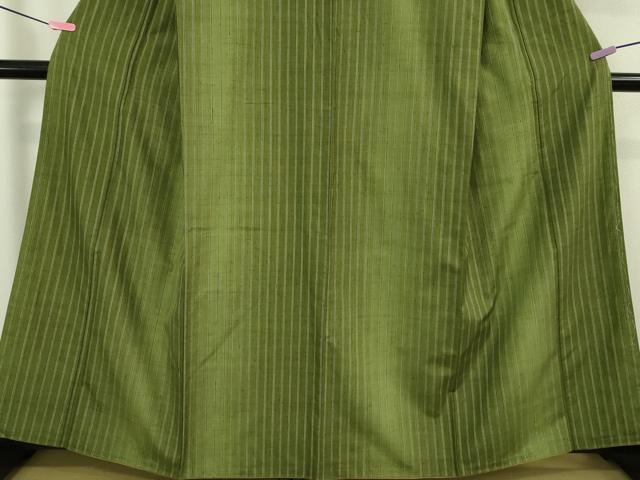 平和屋本店■希少　士乎路紬　加納別誂　間道　反端付き　逸品　DZAA6555kh5