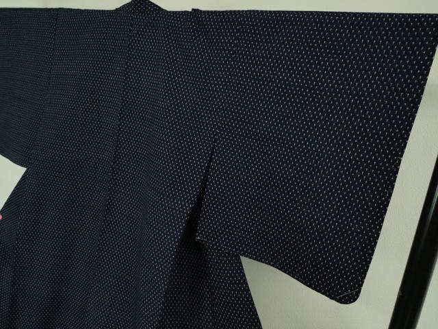 平和屋本店■希少　山藍　山村省二　久留米絣　単衣　綿　本藍　草木染　リーフレット・たとう紙付き　逸品　未使用　DZAA6557kh5