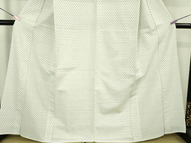 平和屋本店□希少 山藍 山村省二 久留米絣 単衣 綿 白絣