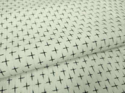 平和屋本店■希少　山藍　山村省二　久留米絣　単衣　綿　白絣　たとう紙付き　逸品　DZAA6558kh5