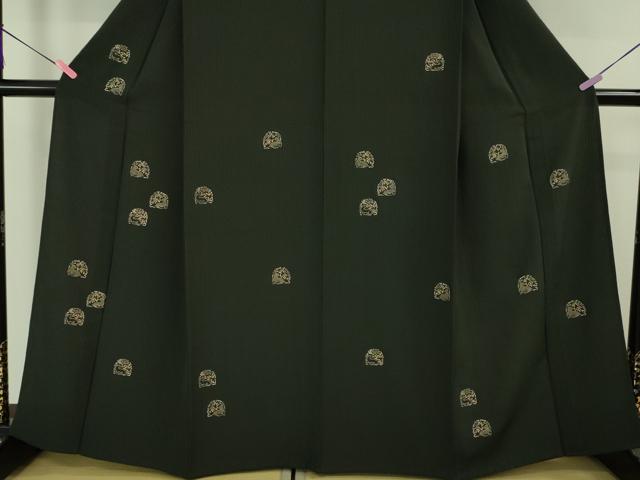 平和屋本店▽極上 印傳 訪問着 単衣 花兎 蝉色地 逸品 DZAA6568kh5