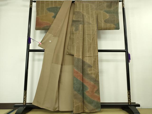 平和屋本店●極上 中国三大刺繍 スワトウ刺繍 汕頭刺繍 訪問着 紬地 道長文 逸品 DZAA6569kh5