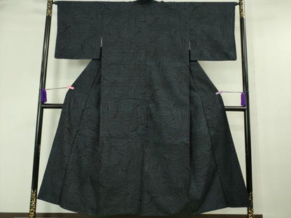 平和屋本店●極上 本場結城紬 重要無形文化財 80亀甲 証紙付き 逸品 DZAA6570kh5