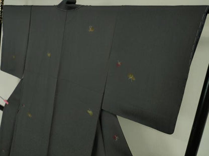 平和屋本店■極上　小紋　手描き摺りぼかし友禅　祥園　瓢箪　羊羹色地　反端付き　逸品　未使用　DZAA6574kh5