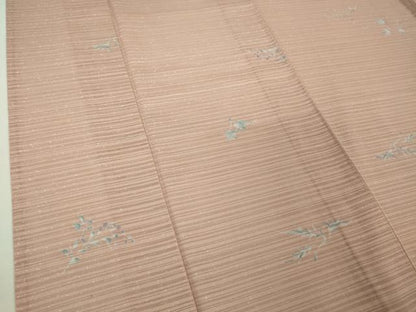 平和屋本店■極上　夏物　洗える最高級着物　＜英＞はなぶさ謹製　小紋　変わり絽　草花文　たとう紙付き　逸品　DZAA6580kh5