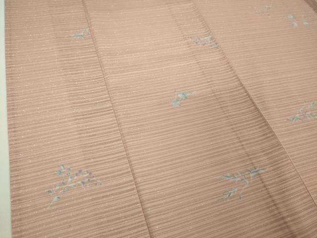 平和屋本店■極上　夏物　洗える最高級着物　＜英＞はなぶさ謹製　小紋　変わり絽　草花文　たとう紙付き　逸品　DZAA6580kh5