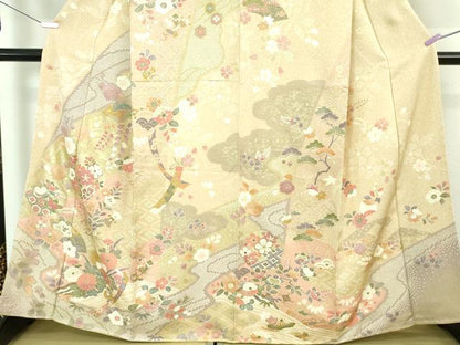 平和屋本店●極上 訪問着 友禅 吉祥花文 金彩 逸品 未使用 DZAA6594kh5