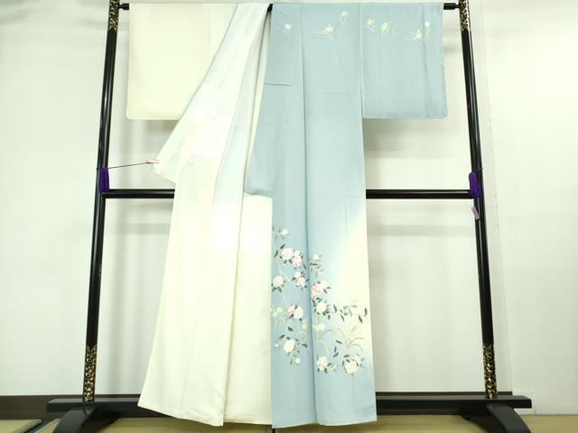平和屋本店■極上　本加賀友禅作家　田中勲　訪問着　枝椿　暈し染め　逸品　DZAA6597kh5