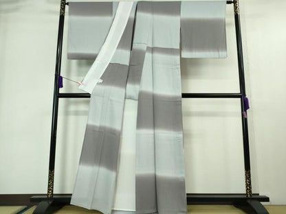 平和屋本店▽希少　西陣の名門　加納幸謹製　よろけお召　単衣　市松　反端付き　逸品　DZAA6605kh5
