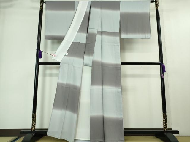 平和屋本店▽希少　西陣の名門　加納幸謹製　よろけお召　単衣　市松　反端付き　逸品　DZAA6605kh5