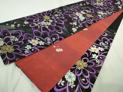 平和屋本店■極上 振袖・長襦袢(無双仕立て・半衿刺繍)・袋帯 3点セット　駒刺繍　枝垂れ桜　暈し染め　金彩　銀通し地　逸品　DZAA6608kh5