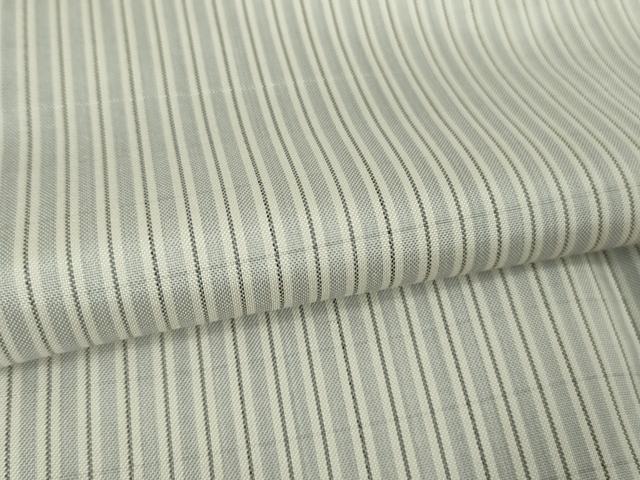 平和屋本店■極上　和装コート　本場縞大島紬　単衣　ロング丈　縞　逸品　DZAA6613kh5